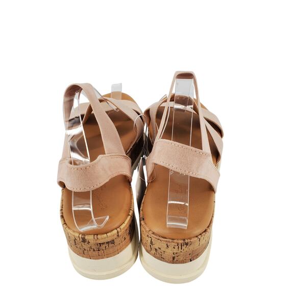 Universal Thread‎ Womens 7.5 Benni Heels Sporty Platform Sandals Blush New - Picture 4 of 6